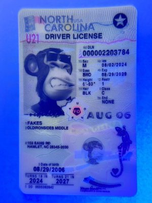 North Carolina Driver License(New NC U21 2024 PolyCard)