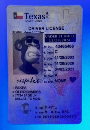 Texas Driver License(New TX U21 2020)